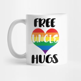 Free Uncle Hugs - Black Text Mug